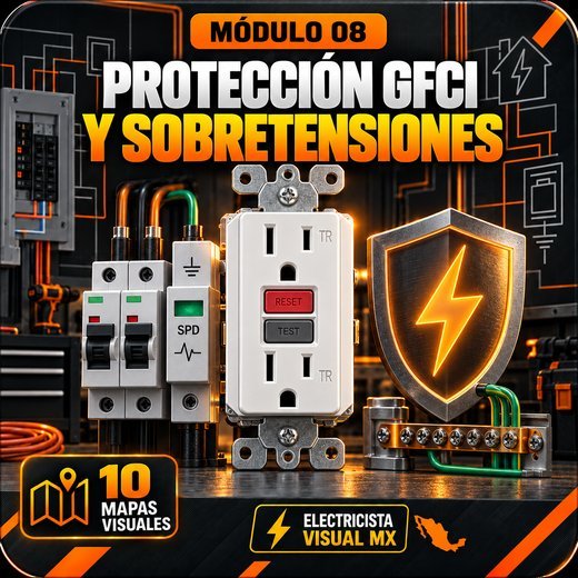 Modulo 08: Proteccion GFCI y sobretensiones, 10 mapas visuales
